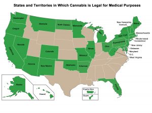 US states where medical marijuana is legall