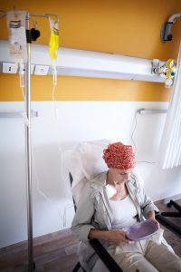 Cancer Patient Experiencing Nausea After Chemotherapy