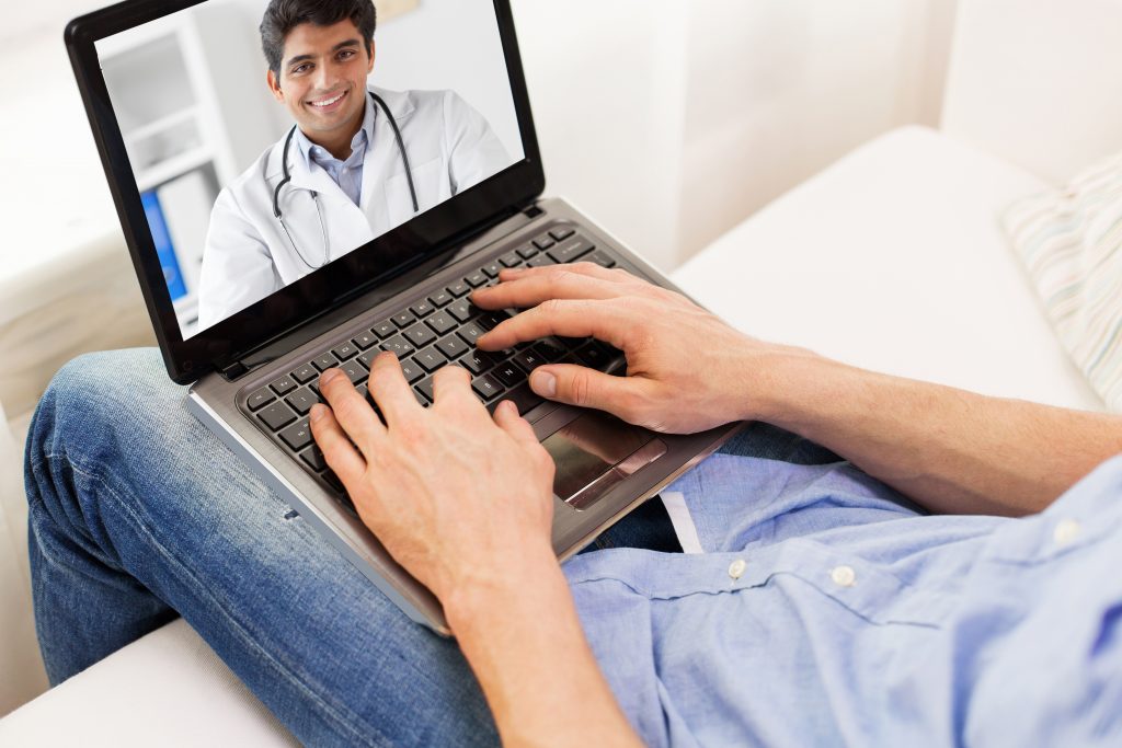 Virtual home visit with physician