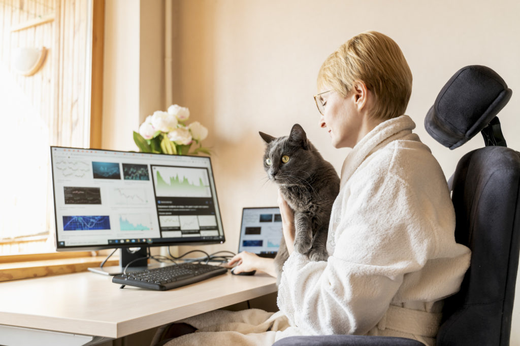 Team member working from home