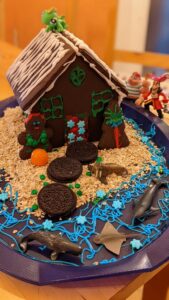 Beach house gingerbread house