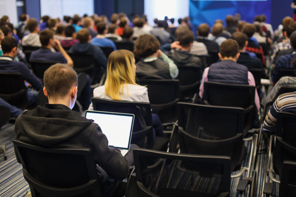 Participants attending a hybrid congress in person