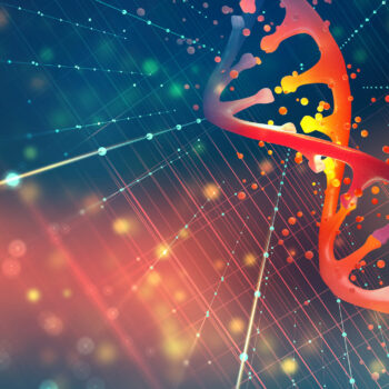 Medical illustration of a DNA strand. CRISPR has the potentially to cure several genetic conditions.